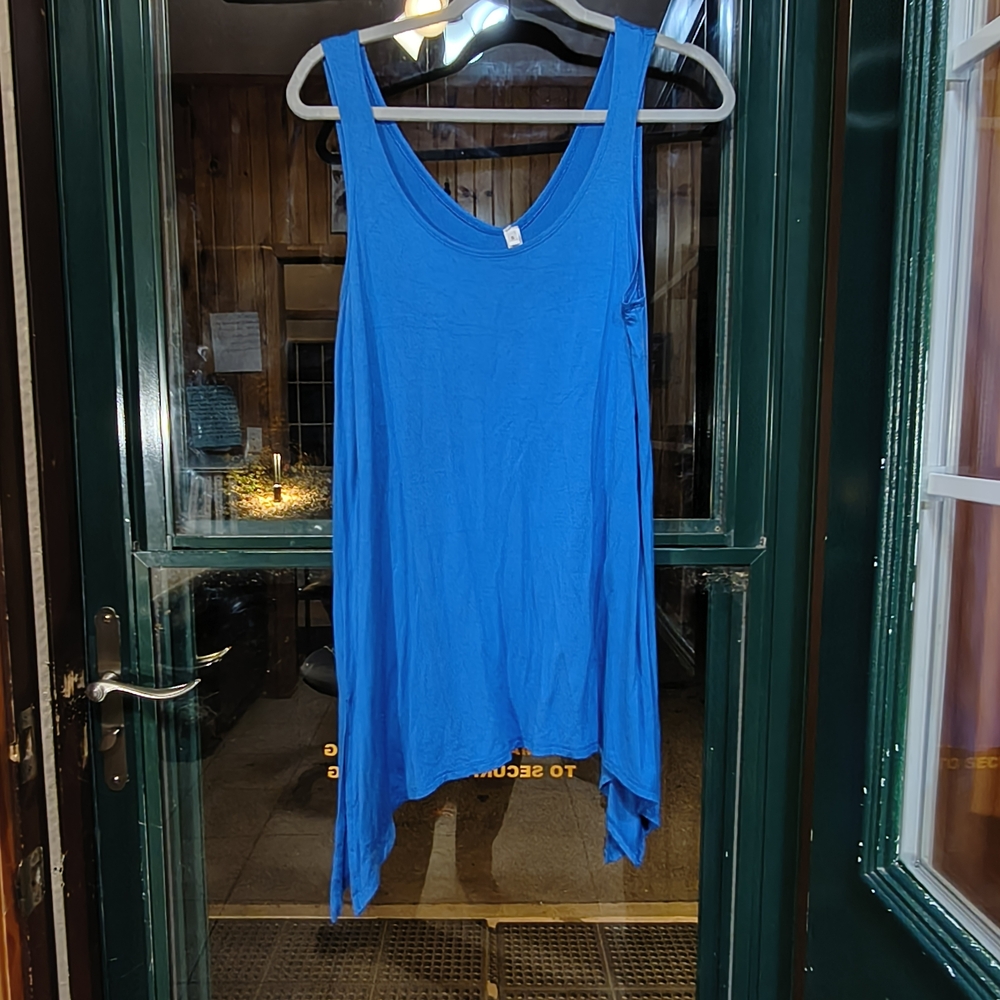 Heathmoor Cobalt Blue Asymmetrical Tank Top